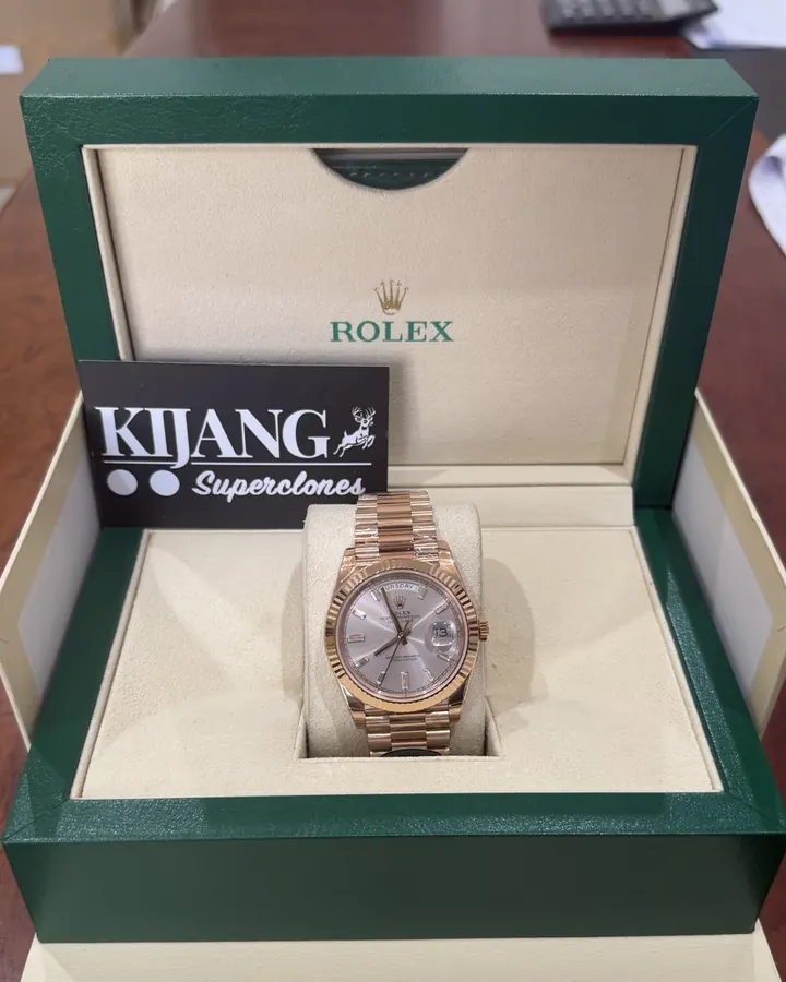 Day-Date Rose Gold Silver QC photo